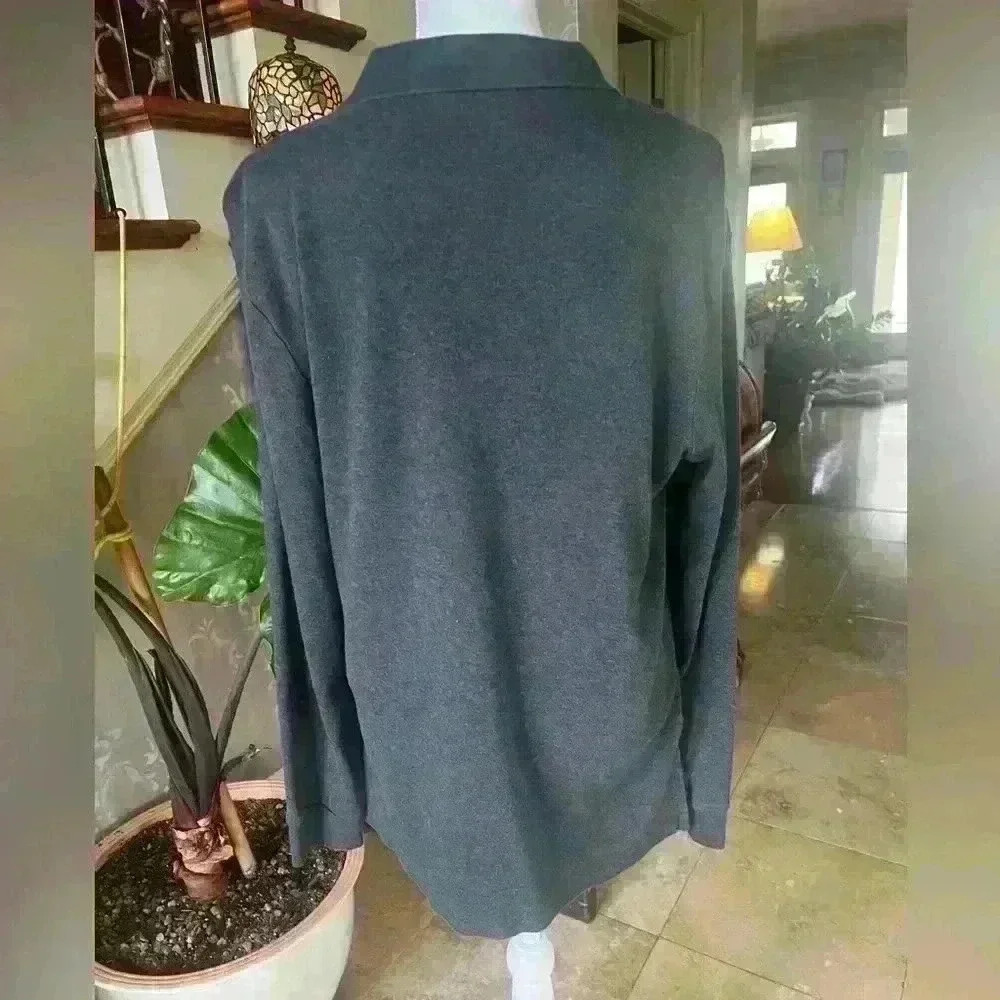 Men’s Polo Ralph Lauren long sleeve 100% cotton shirt L very good condition gray - Picture 5 of 11